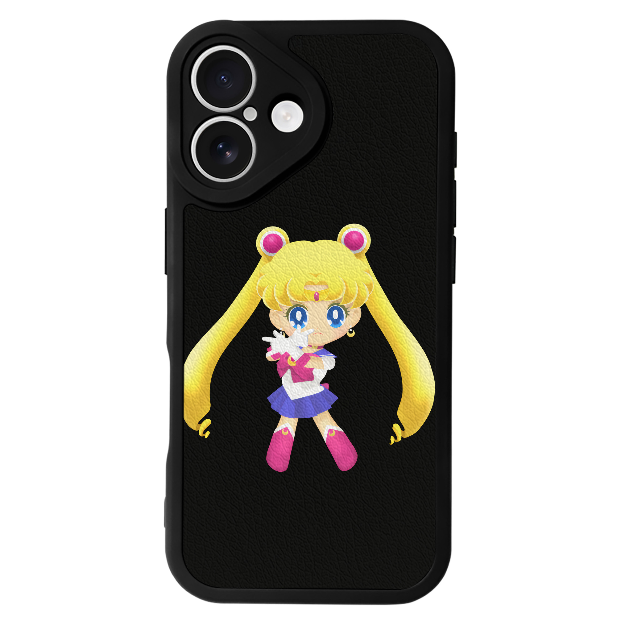 （画像用） 美少女戦士セーラームーン 月野 うさぎ つきの うさぎ Sailor Moon Tsukino Usagi 【iPhone 16シリーズ対応】シリコンスマホケース（レザー調） 材質：シリコン